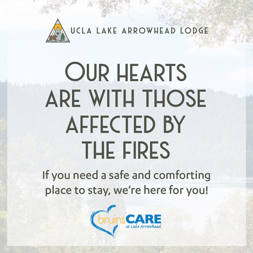 our hears are with those affected by the fires